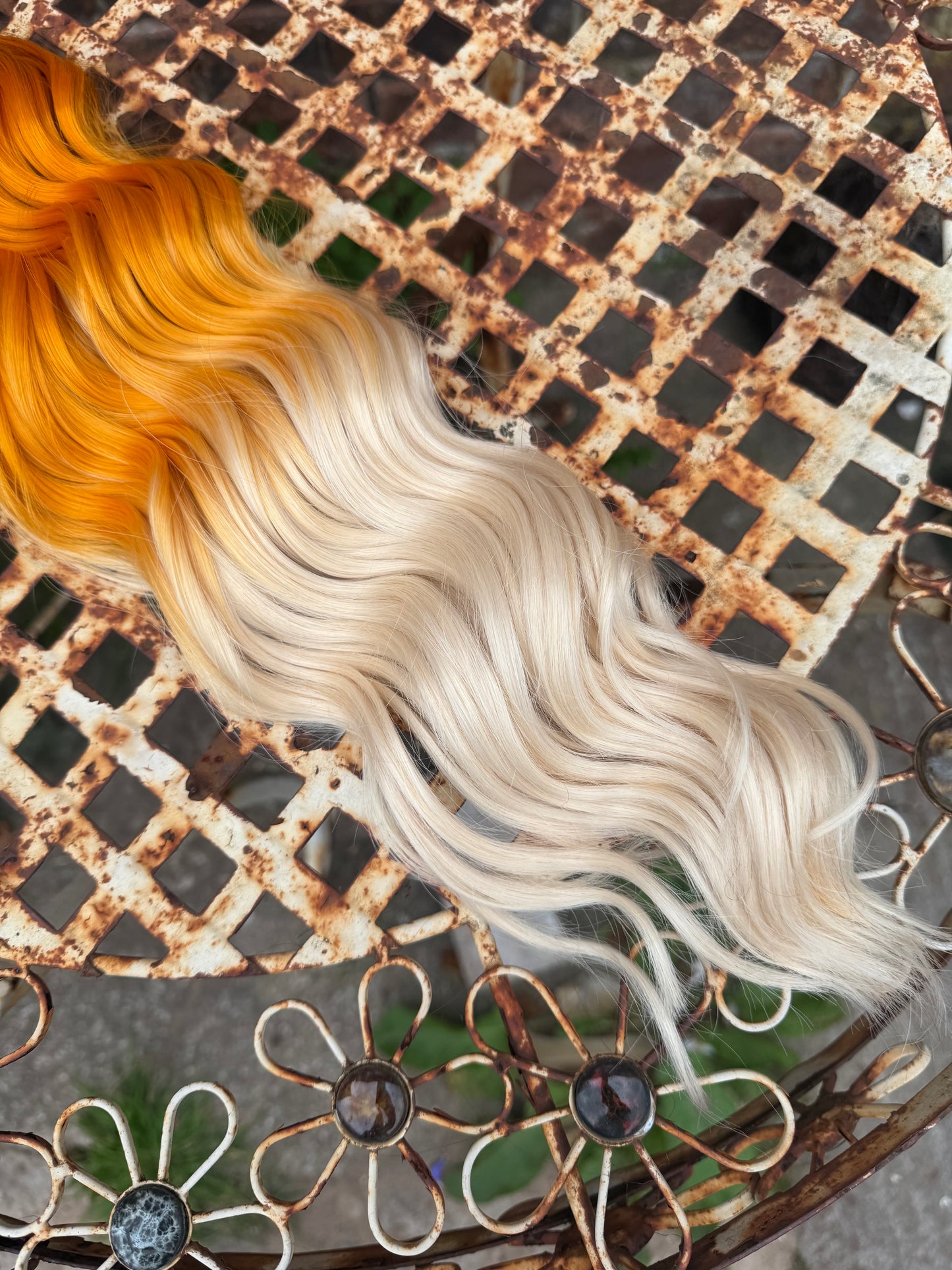 Deepest Red Brown / Orange / Blonde Ombré Loose Brushable Wave