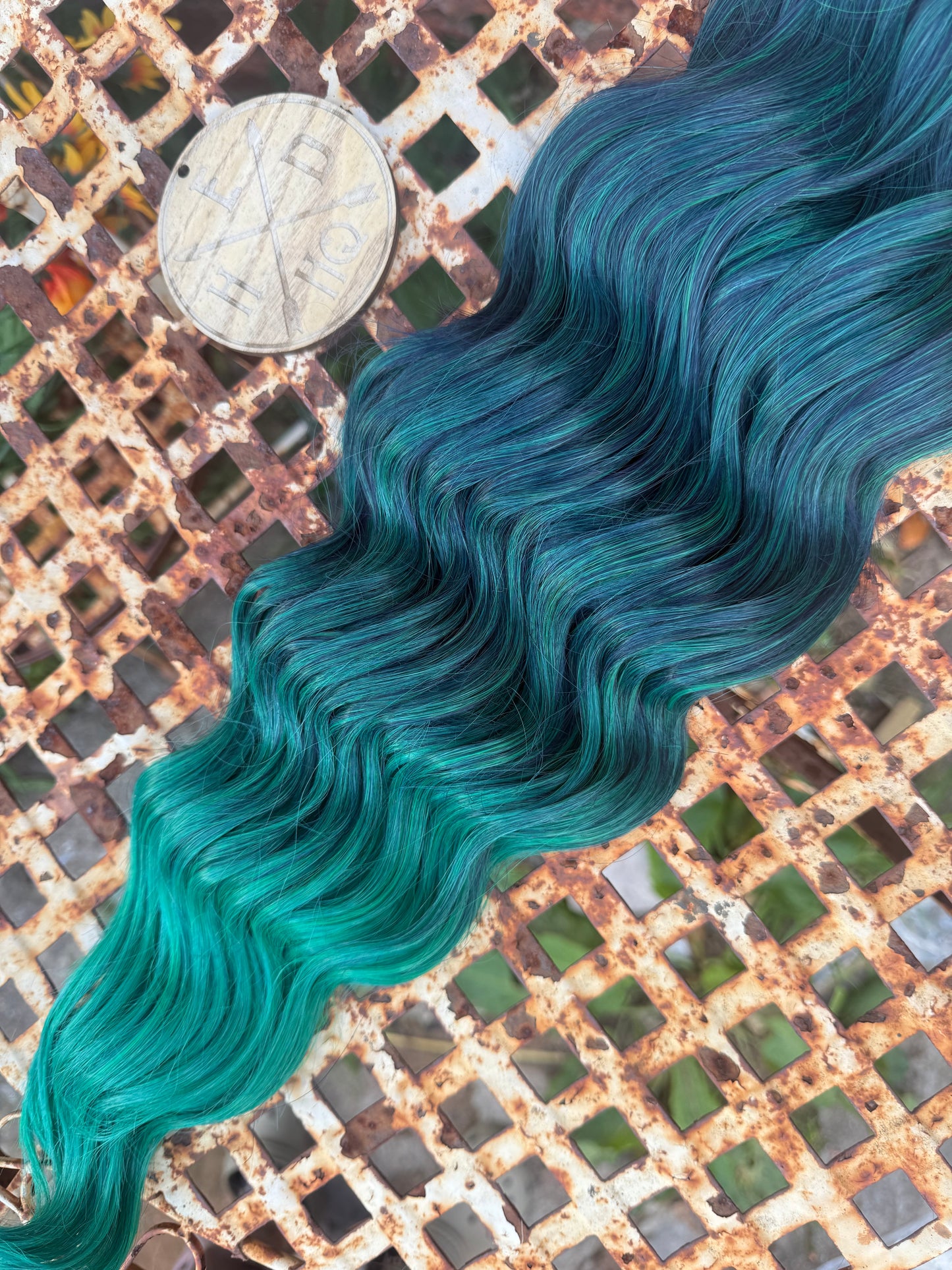 Peacock Green Ombré Loose Brushable Wave