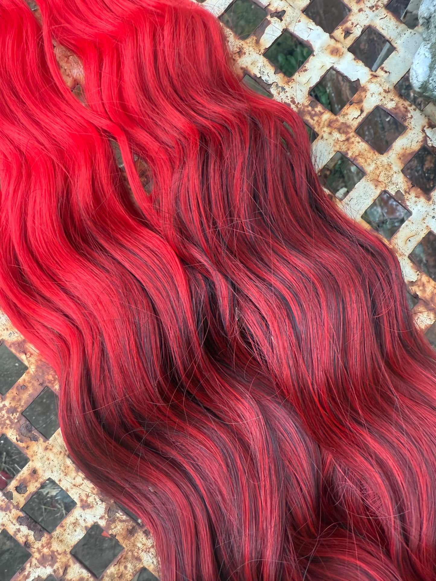Red Ombré Loose Brushable Wave
