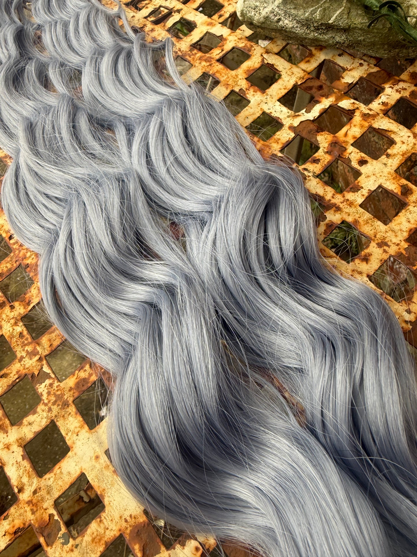 Steel Blue Grey Loose Brushable Wave