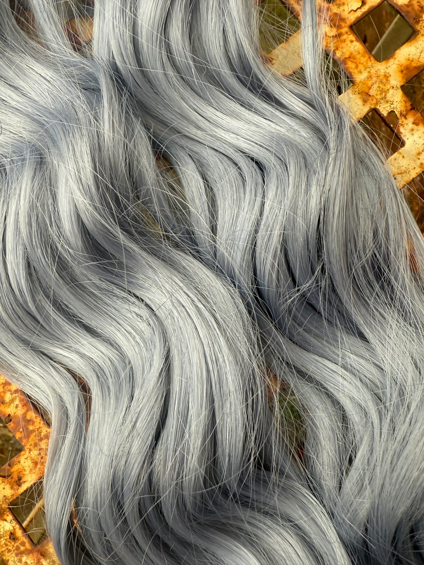 Steel Blue Grey Loose Brushable Wave