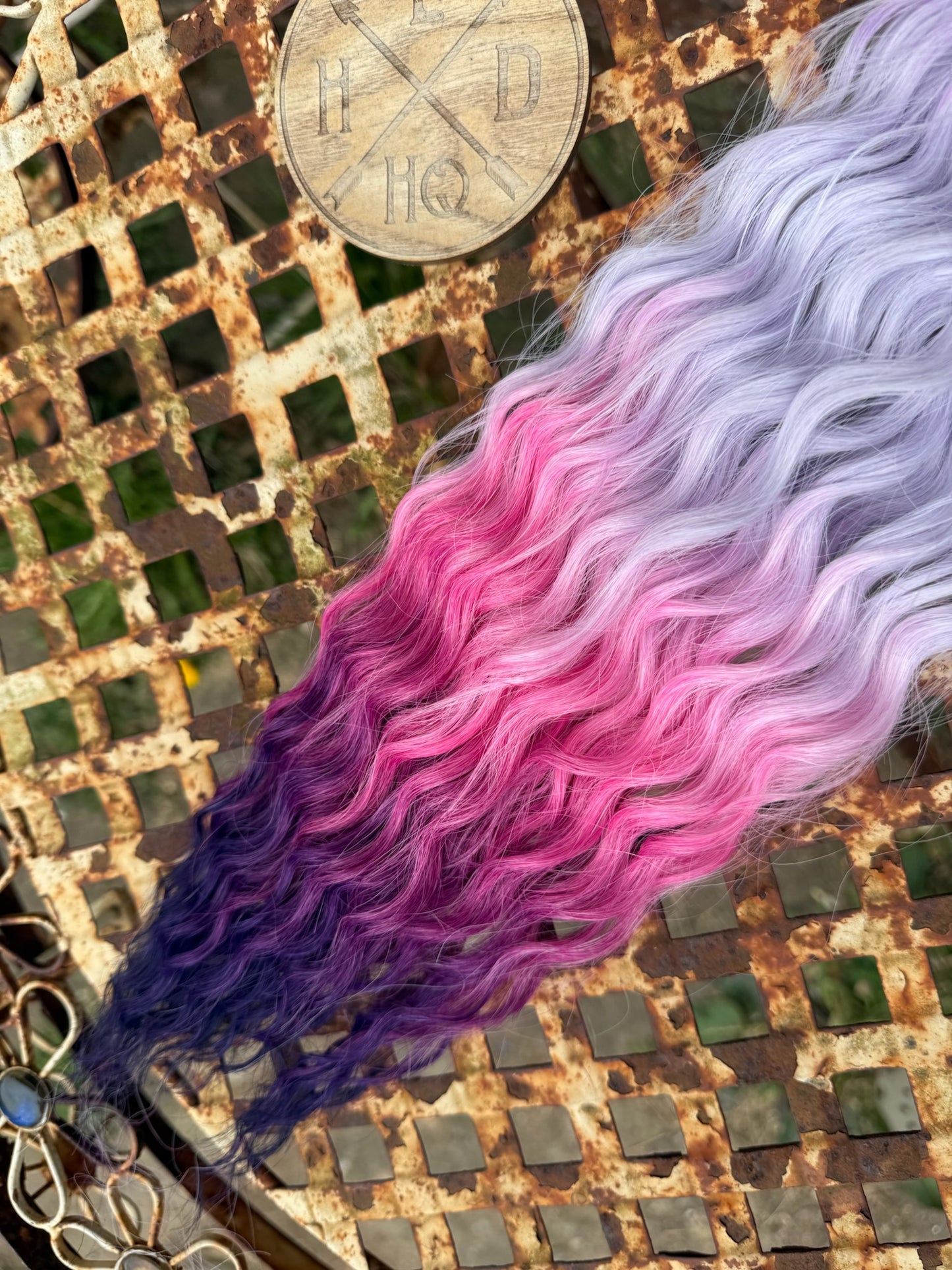 Silver Purple Pink Mix Ombre Ariel Beach Wave 100g