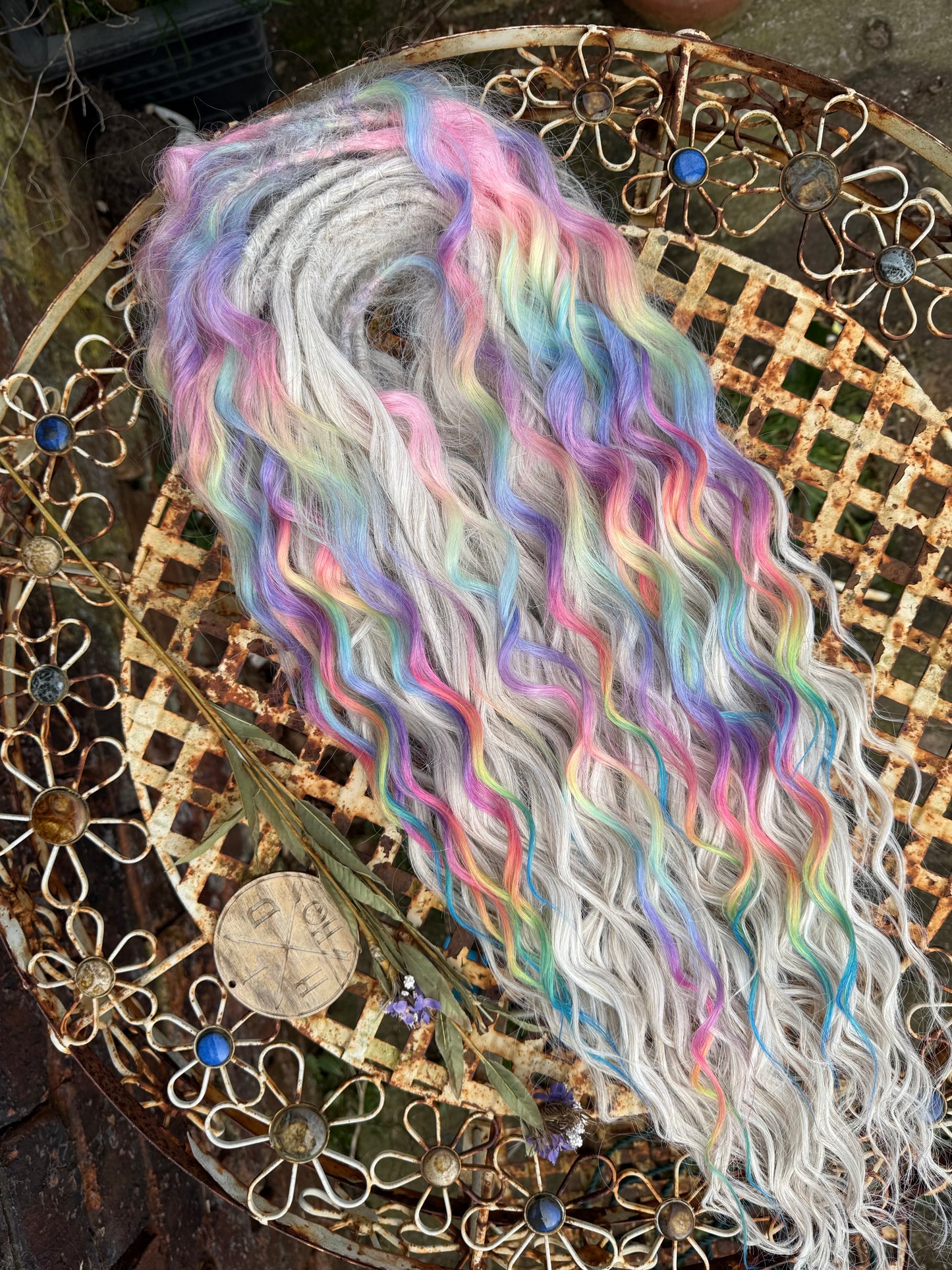 Ice Blonde / Pastel Rainbow set x 50 pieces / Full Head