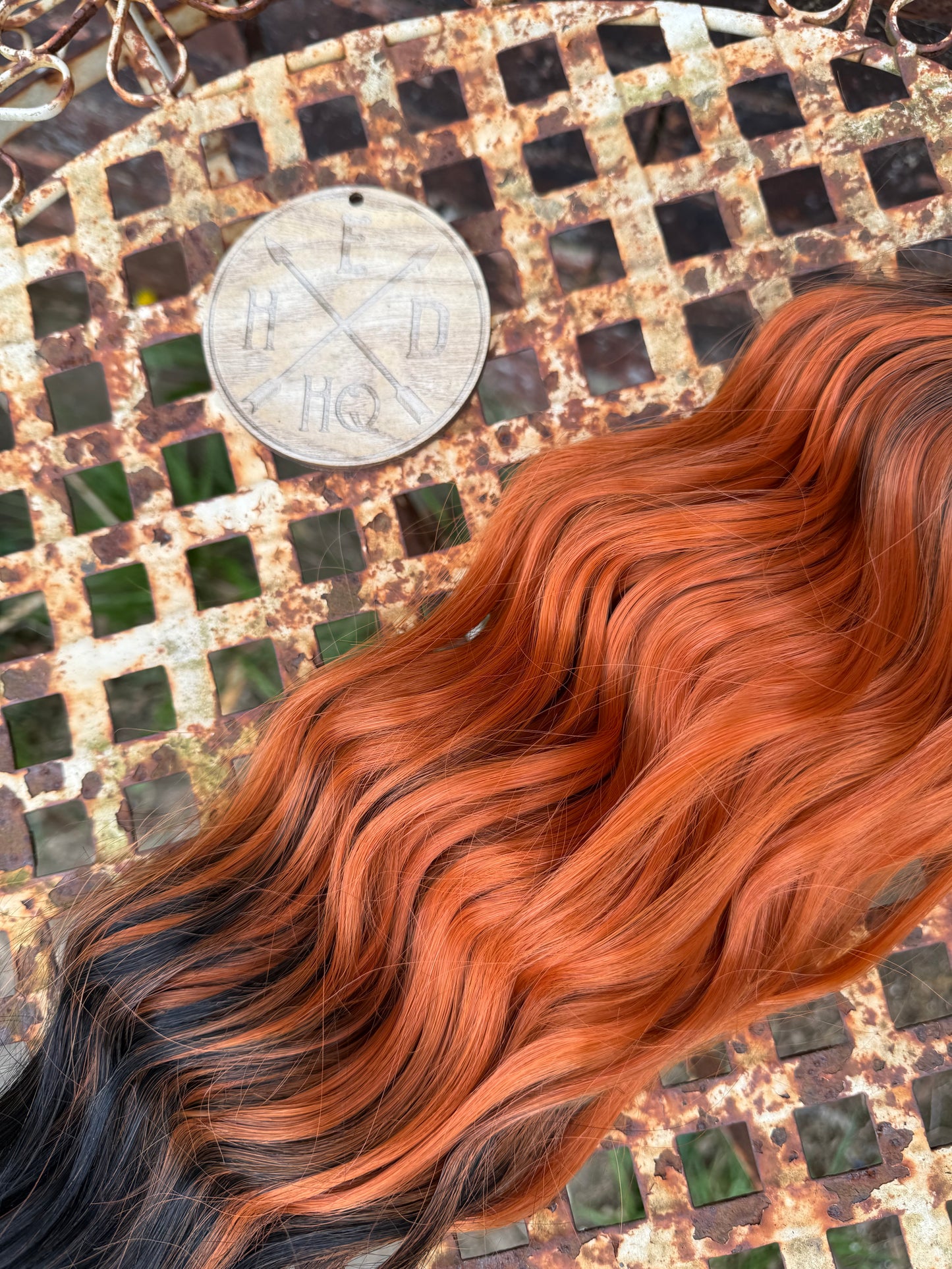Black / Copper / Black Ombré Loose Brushable Wave