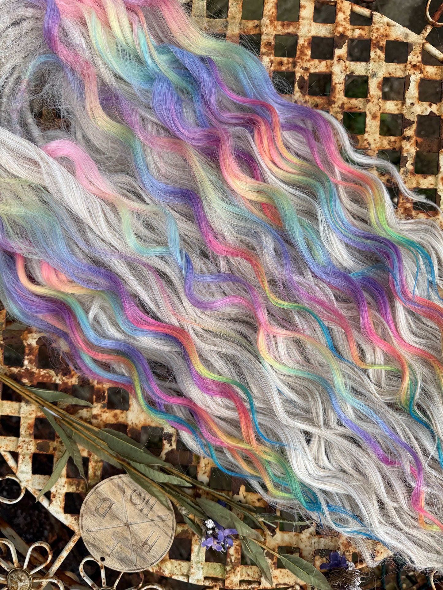 Ice Blonde / Pastel Rainbow set x 50 pieces / Full Head