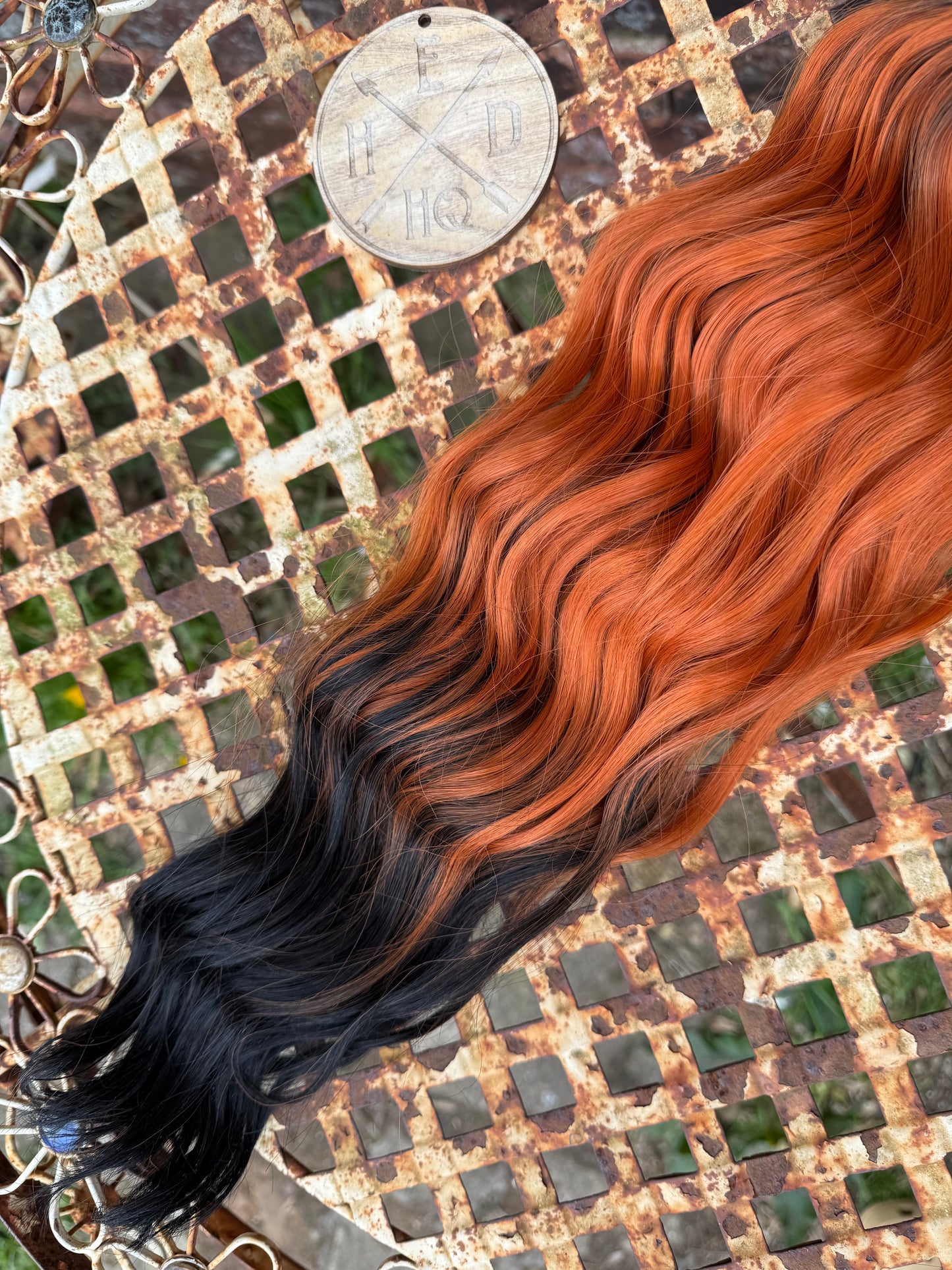 Black / Copper / Black Ombré Loose Brushable Wave