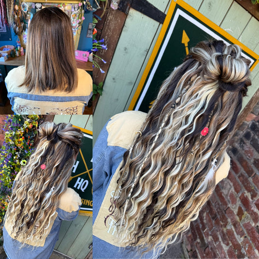 Mixed Ombre + Dark Brown Set x 50 pieces / Full Head