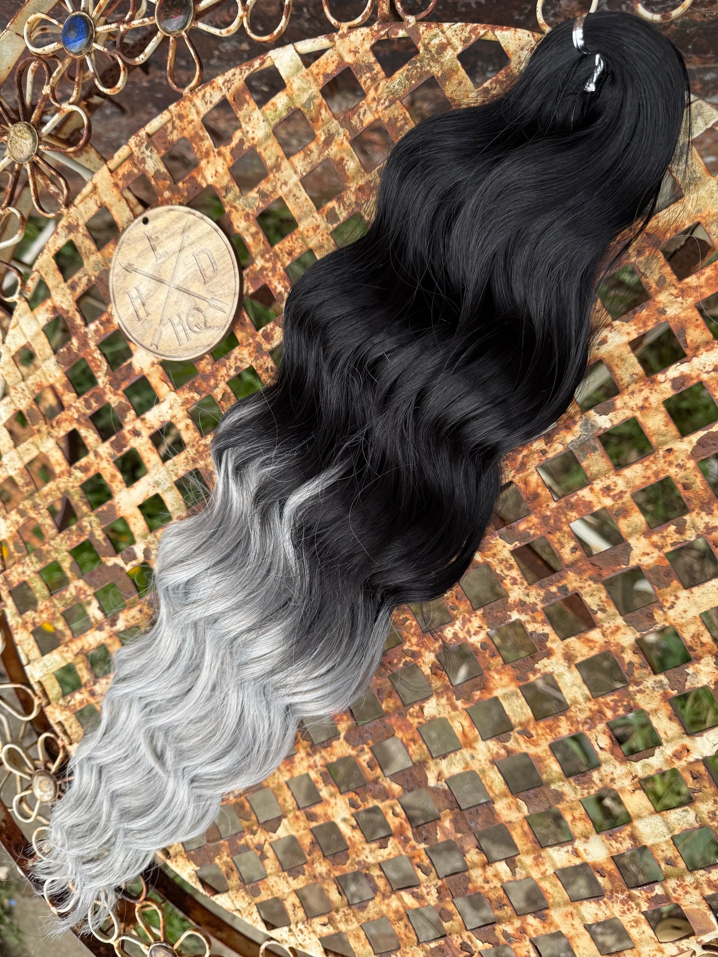 Black to Grey Ombre Loose Brushable Wave