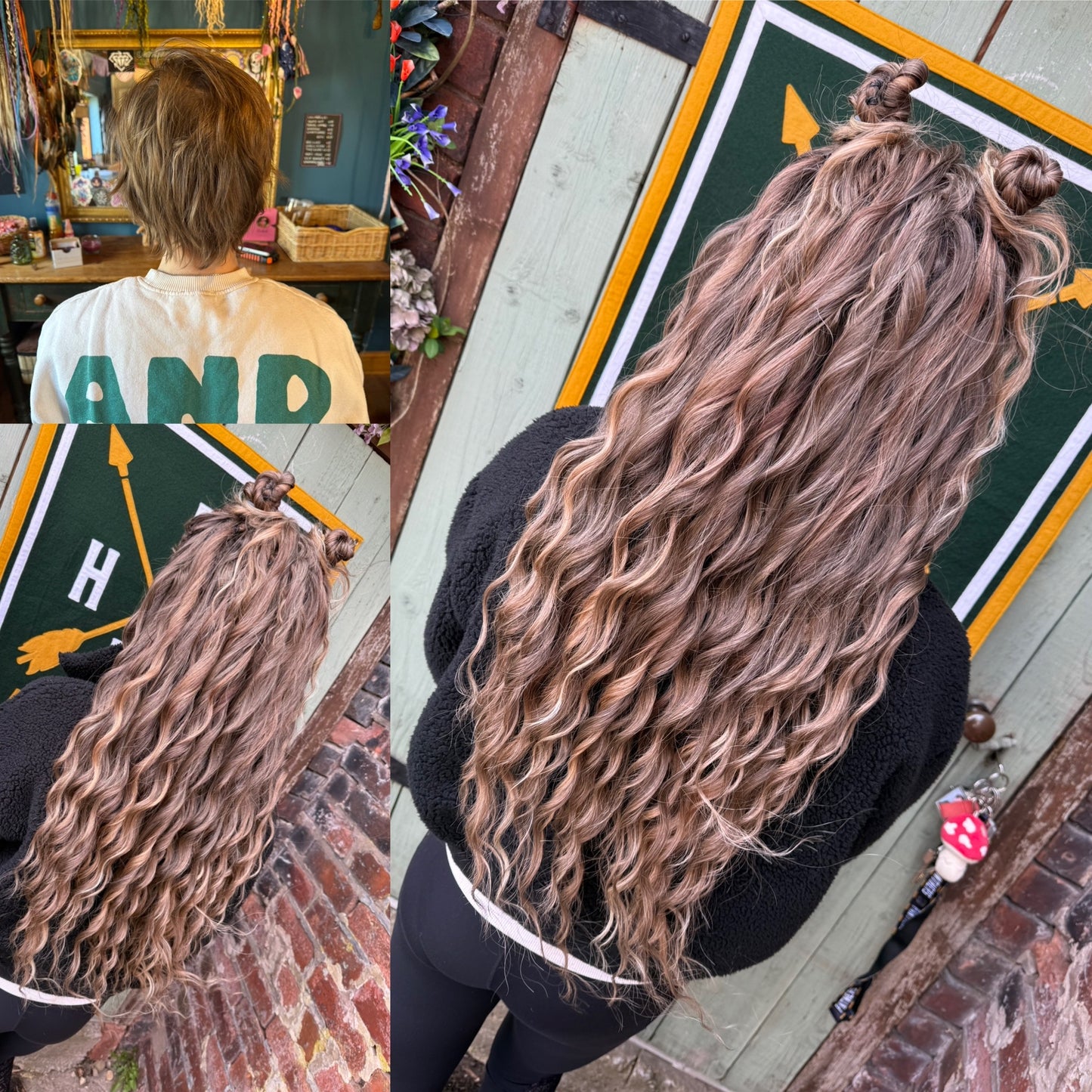 Mid brown tones ombre x 50 pieces / Full Head