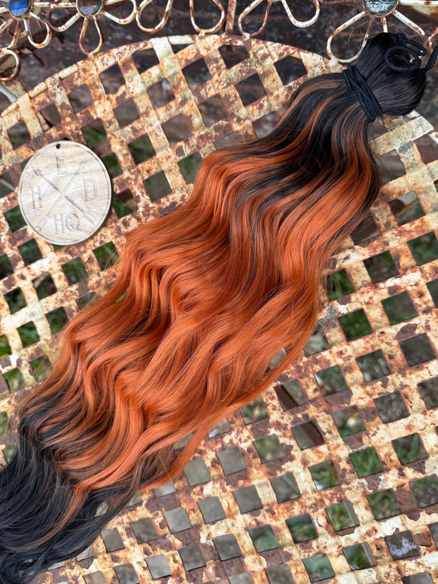 Black / Copper / Black Ombré Loose Brushable Wave