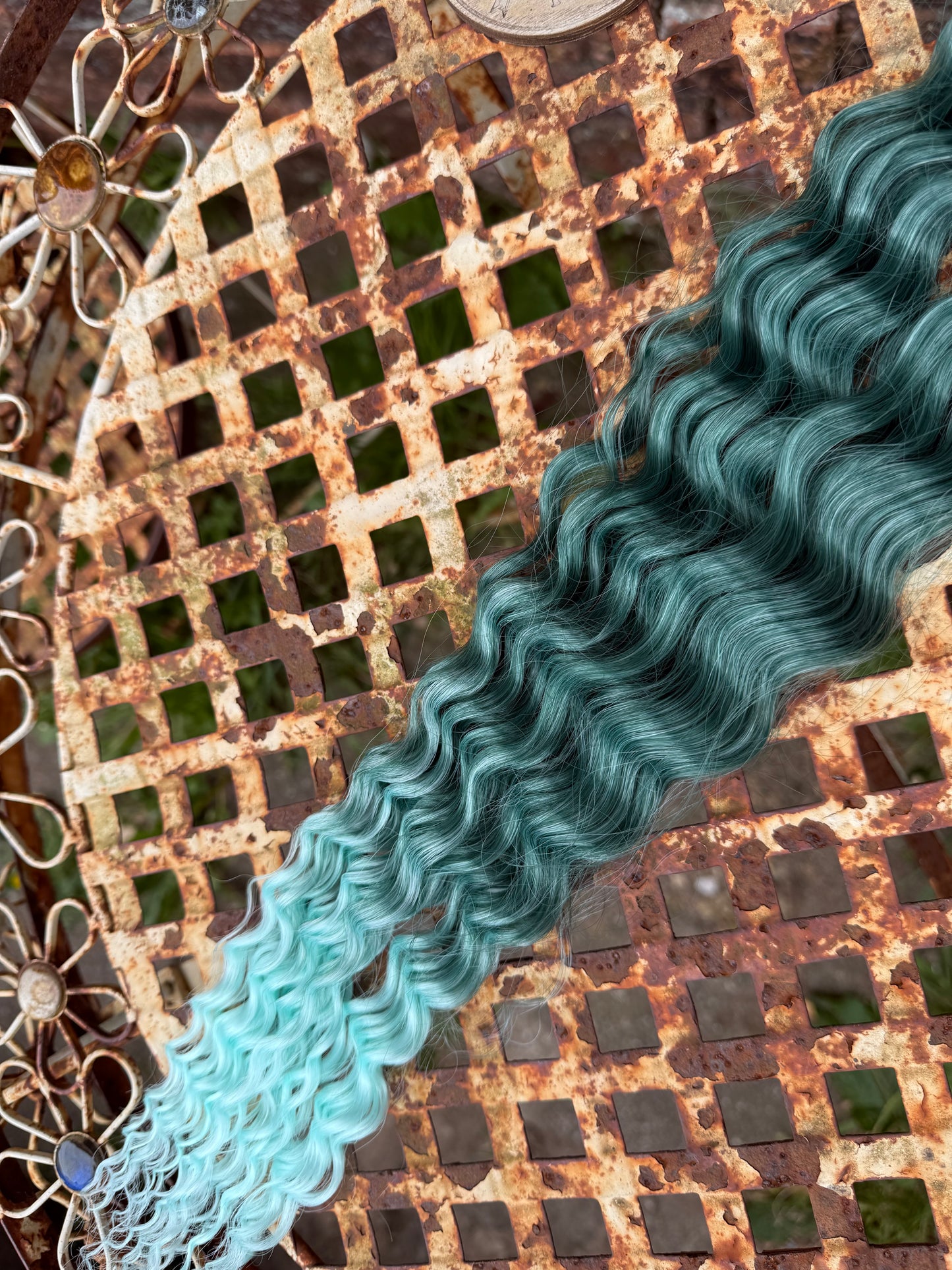 Mint Green Ombre Ariel Beach Wave 100g
