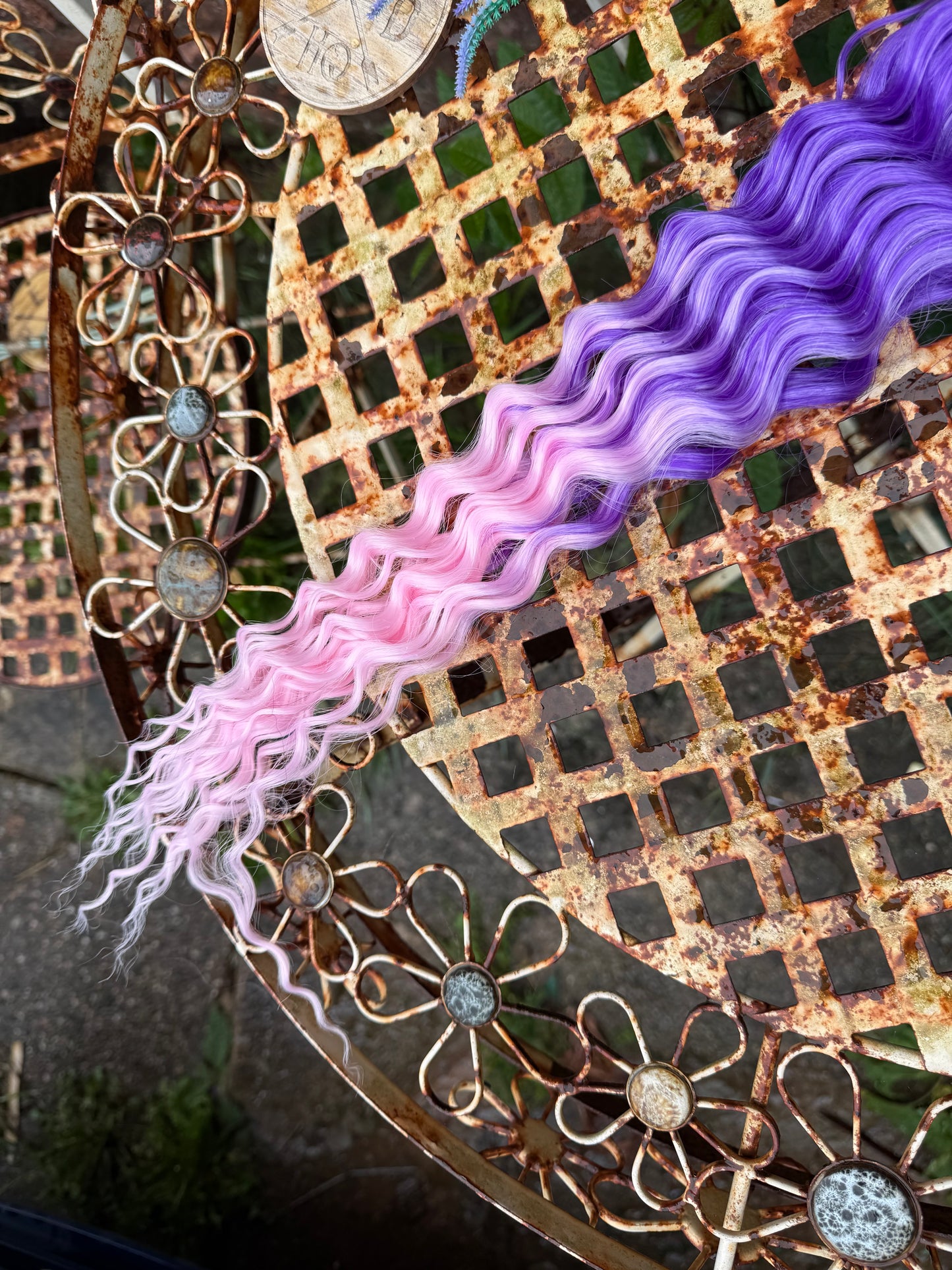 Purple Pastel Pink Ombre Ariel Beach Wave 120g 32”
