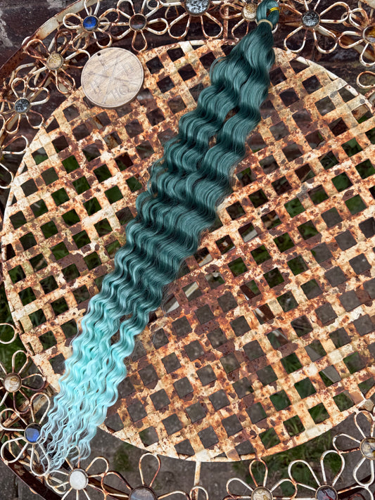 Mint Green Ombre Ariel Beach Wave 100g