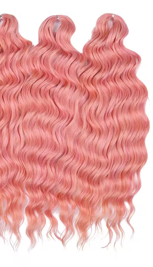 Coral Pink Loose Brushable Wave