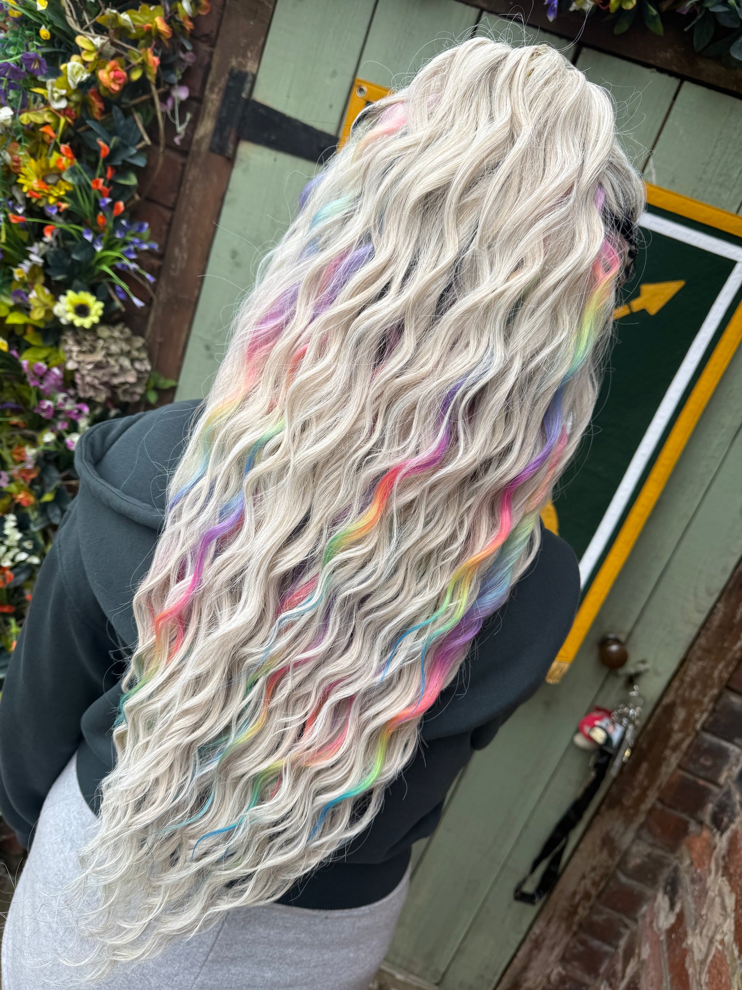 Ice Blonde / Pastel Rainbow set x 50 pieces / Full Head