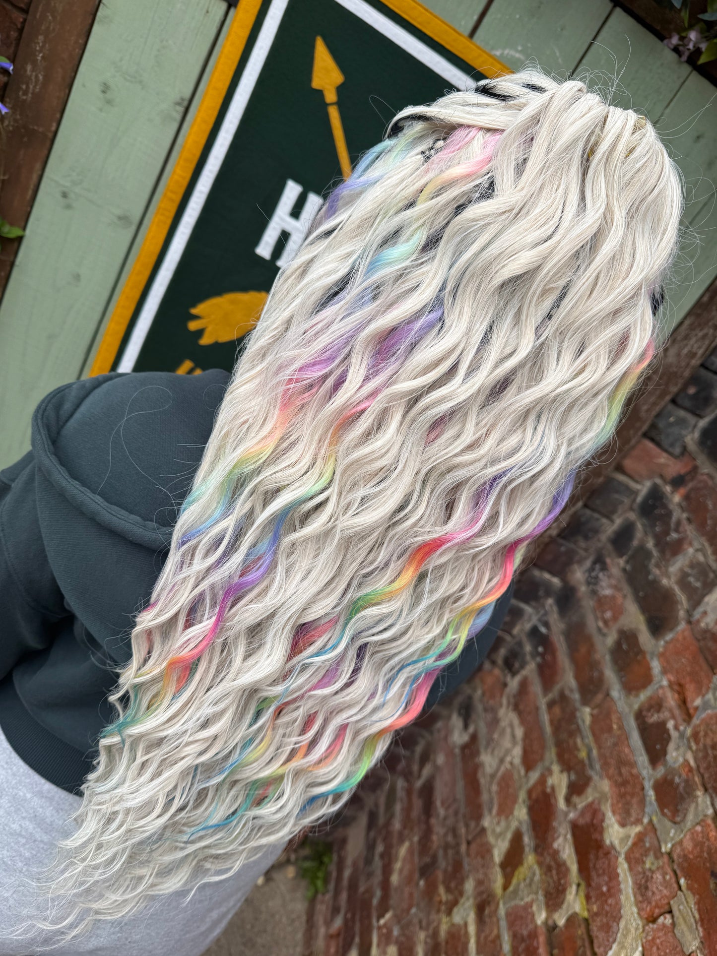 Ice Blonde / Pastel Rainbow set x 50 pieces / Full Head