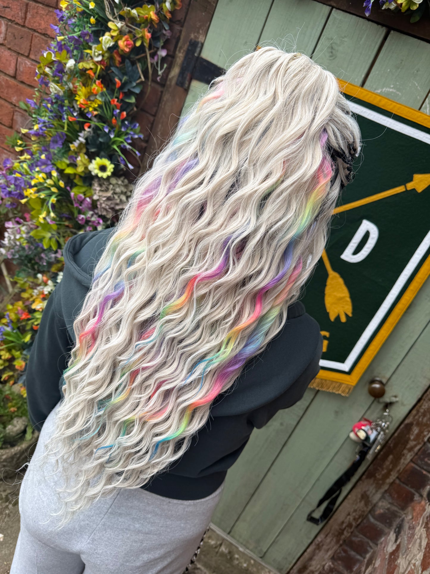Ice Blonde / Pastel Rainbow set x 50 pieces / Full Head