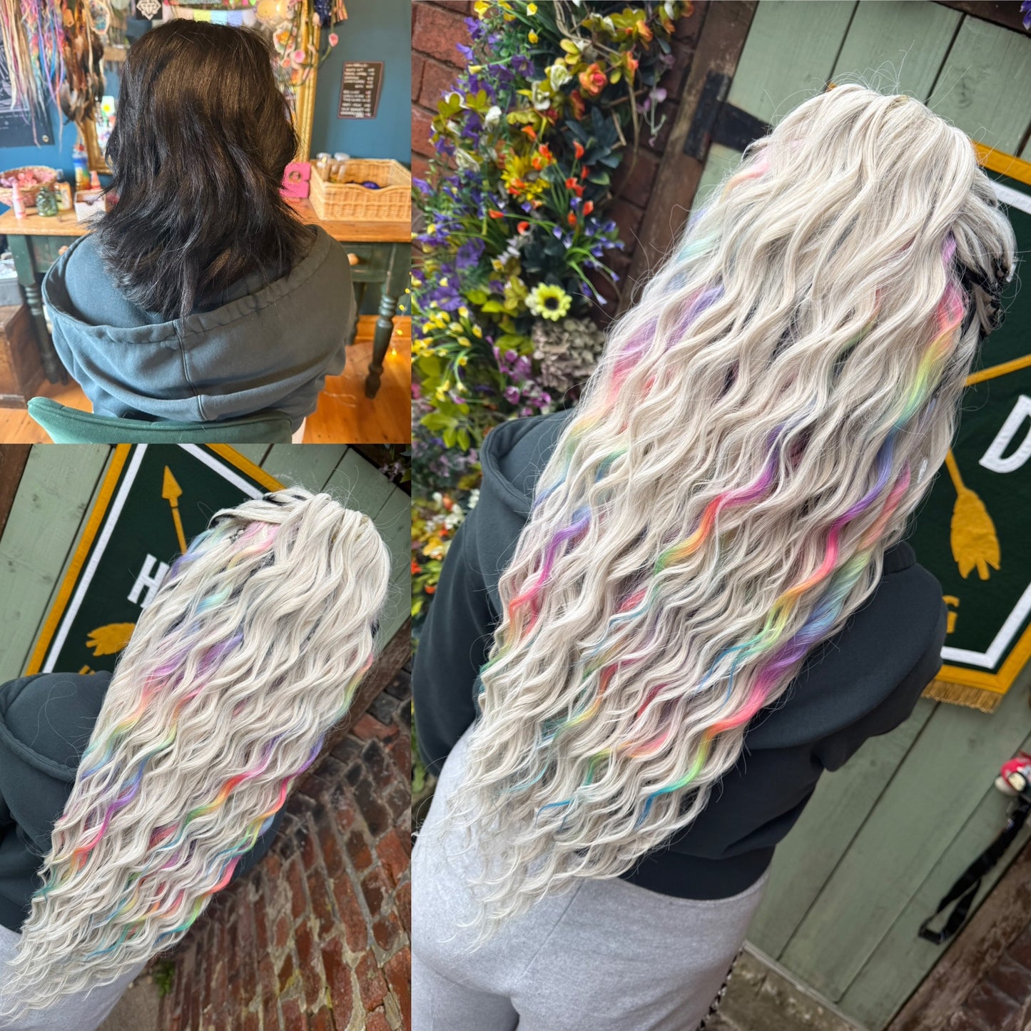 Ice Blonde / Pastel Rainbow set x 50 pieces / Full Head
