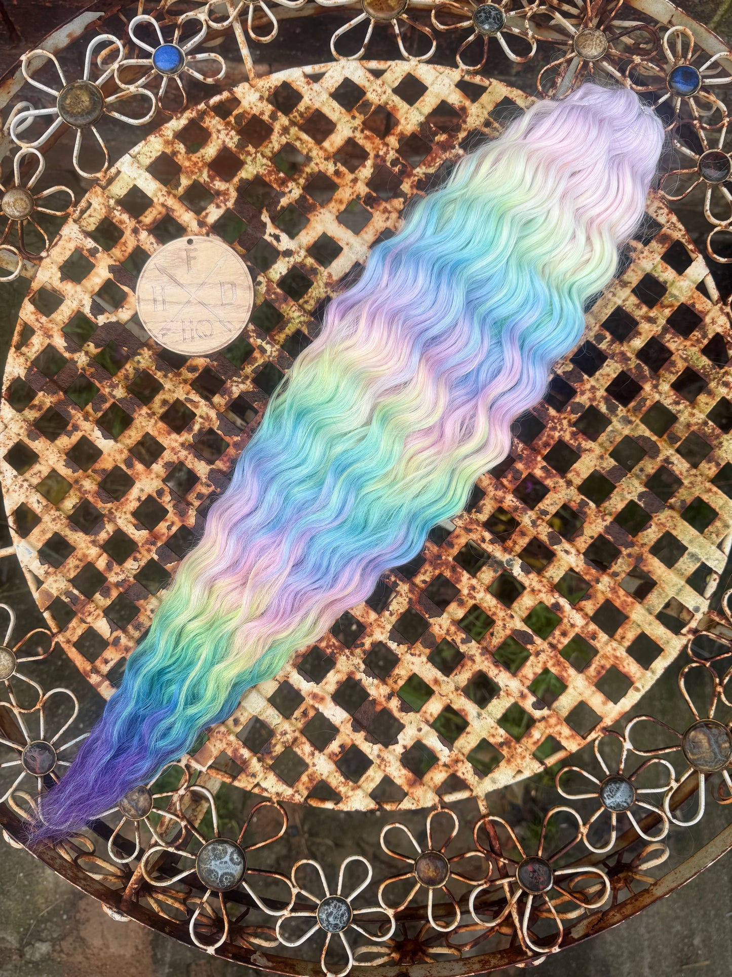 Pastel Rainbow Ariel Beach Wave 24” 100g