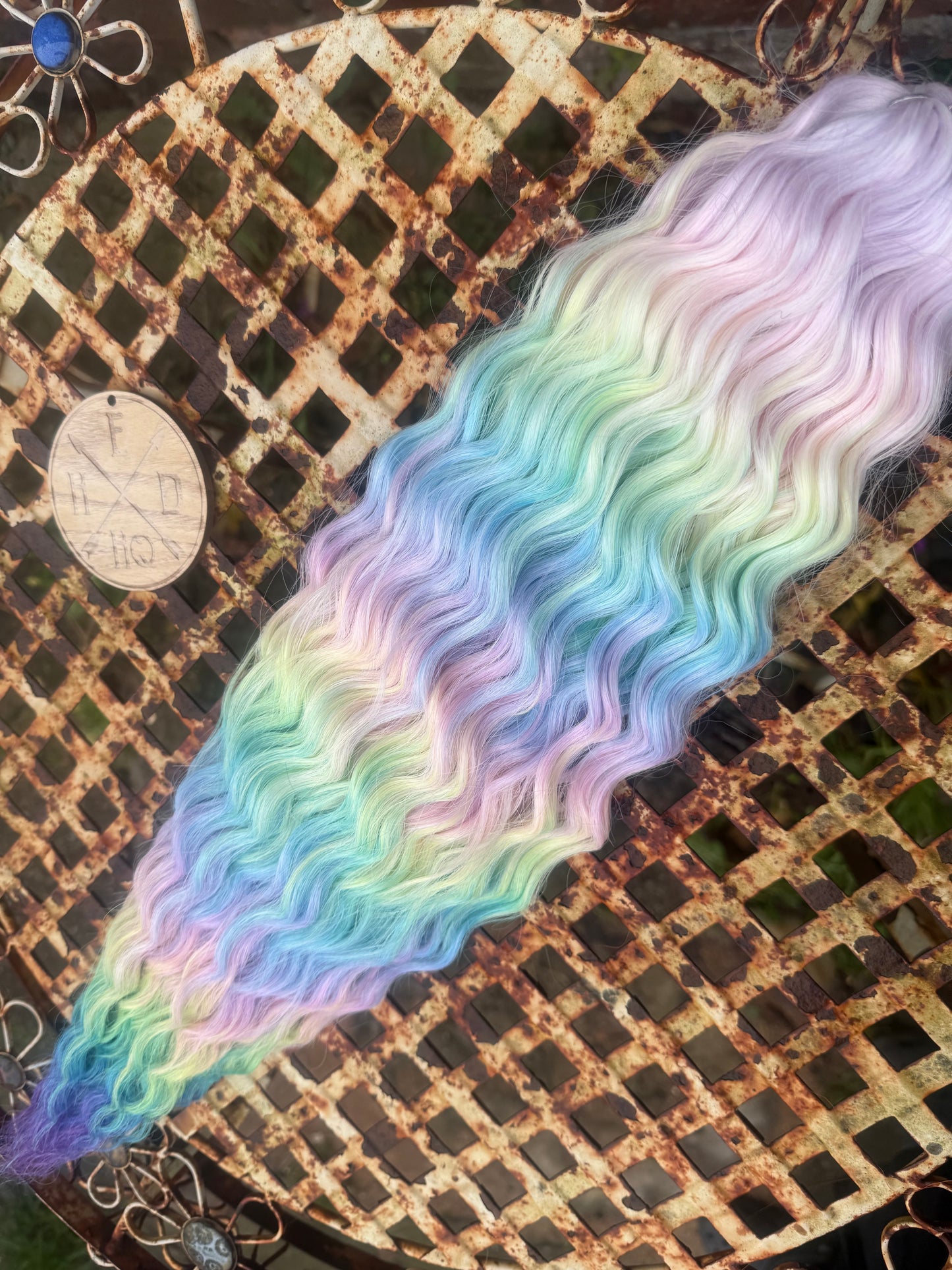 Pastel Rainbow Ariel Beach Wave 24” 100g