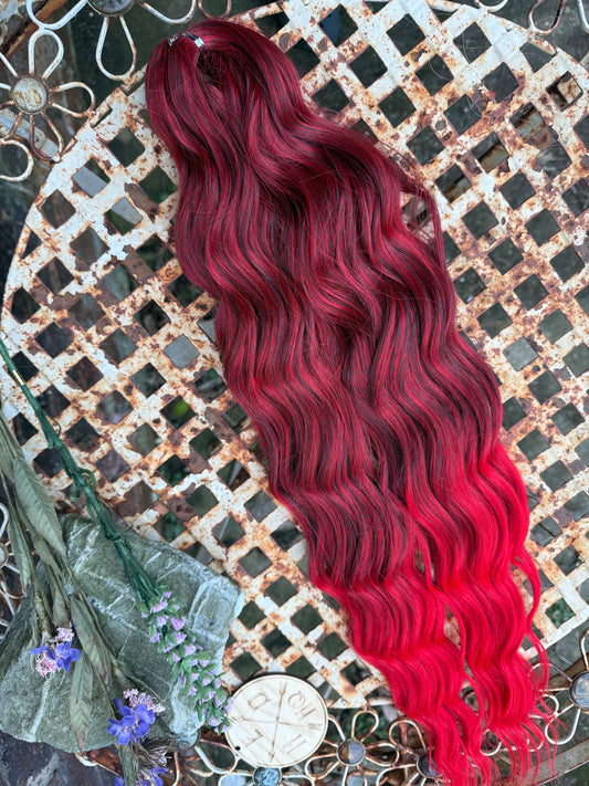 Red Ombré Loose Brushable Wave