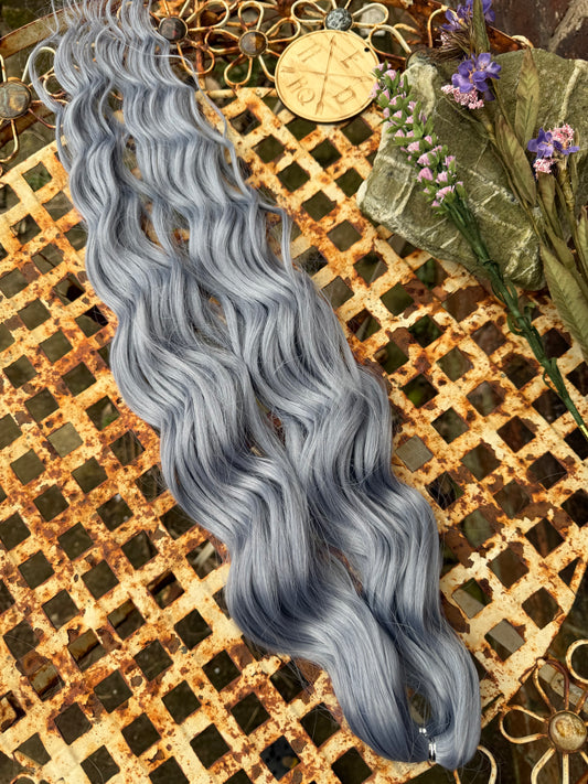 Steel Blue Grey Loose Brushable Wave