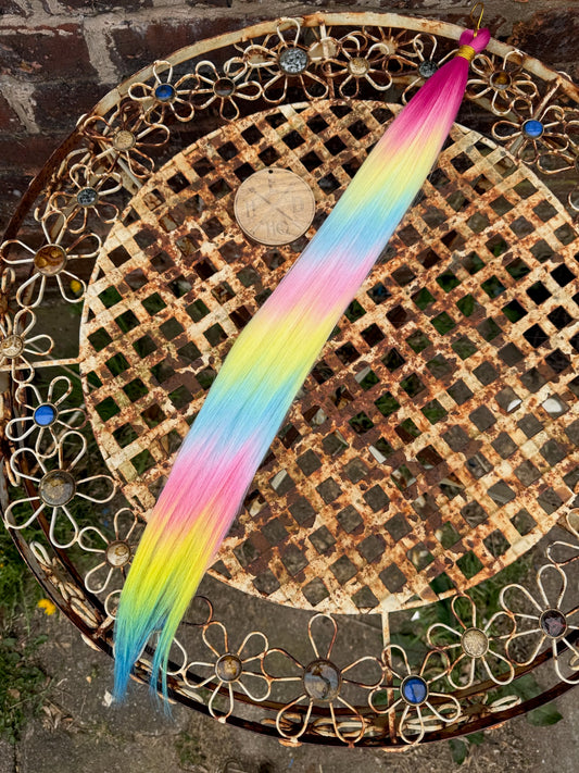 Pink Root Pastel Rainbow Ombre Ariel Straight 100g