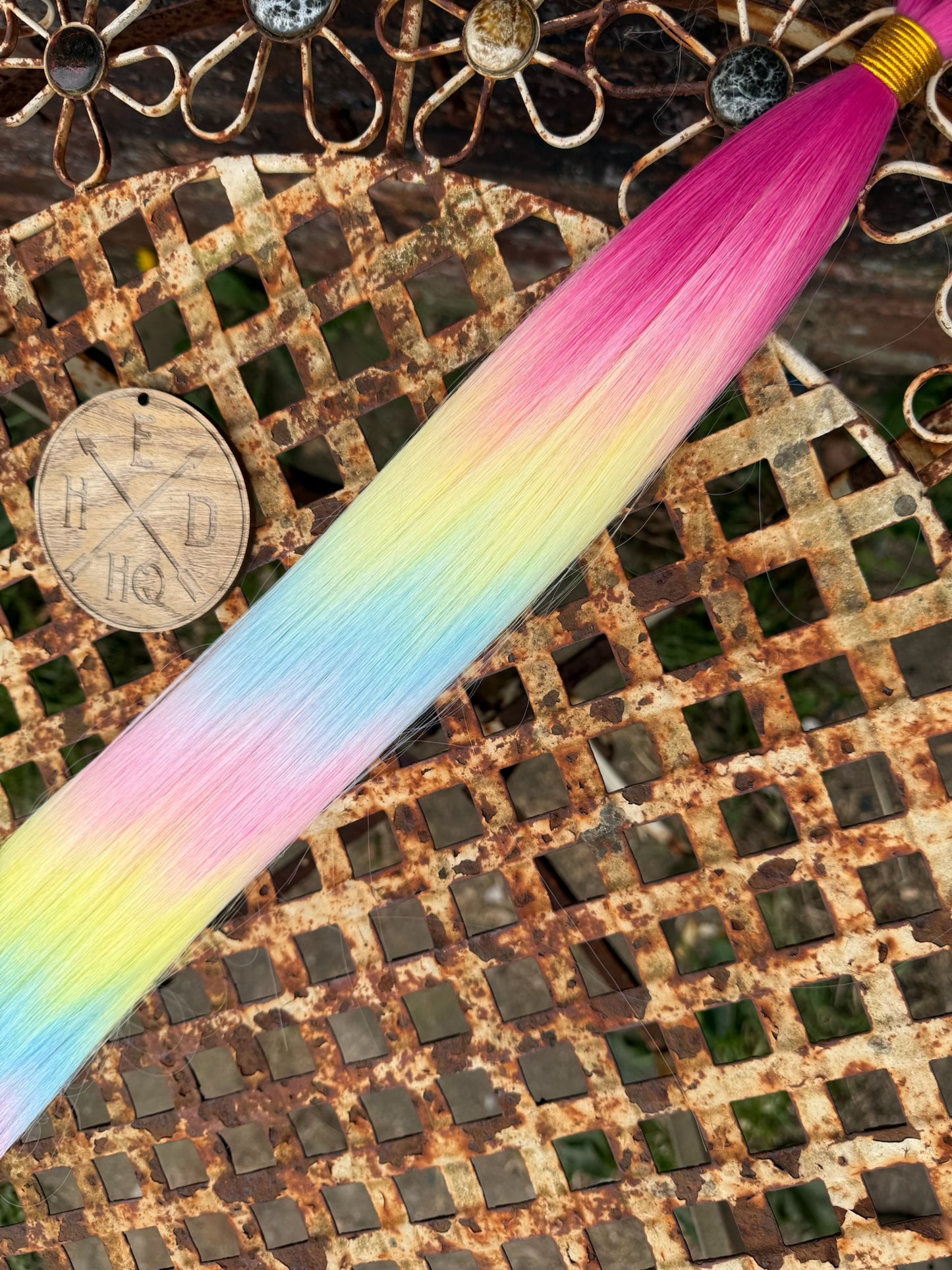 Pink Root Pastel Rainbow Ombre Ariel Straight 100g