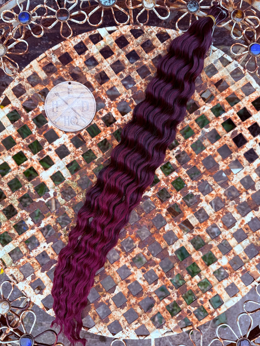 Black to Burgundy Ombre Ariel Beach Wave 100g