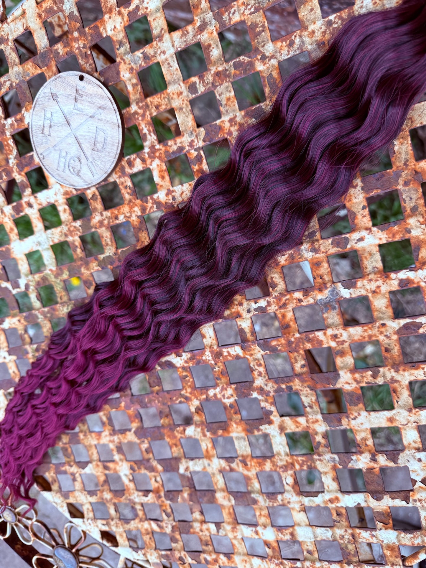 Black to Burgundy Ombre Ariel Beach Wave 100g