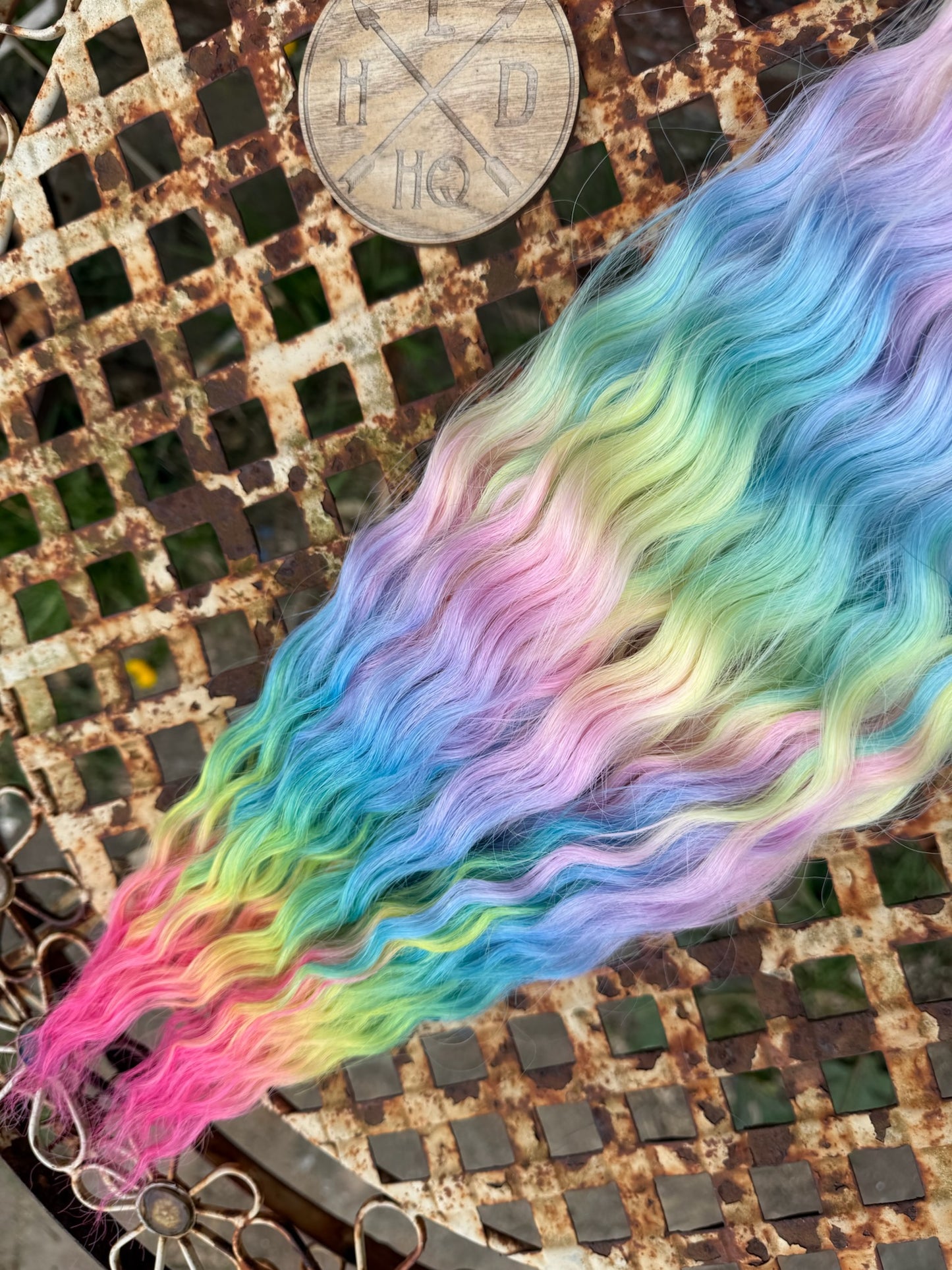 Pink Tip Pastel Rainbow Ombre Ariel Beach Wave 100g