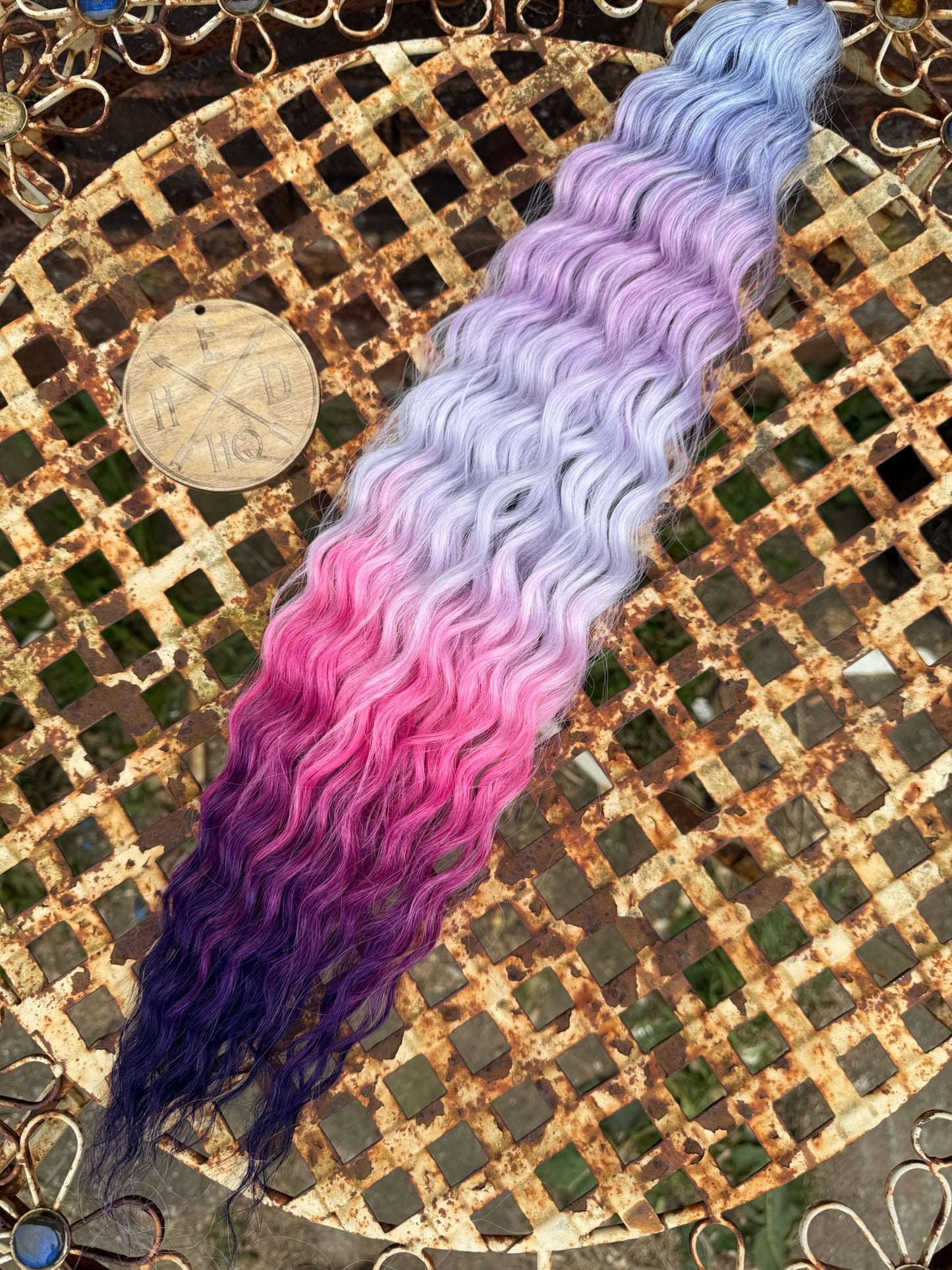 Silver Purple Pink Mix Ombre Ariel Beach Wave 100g