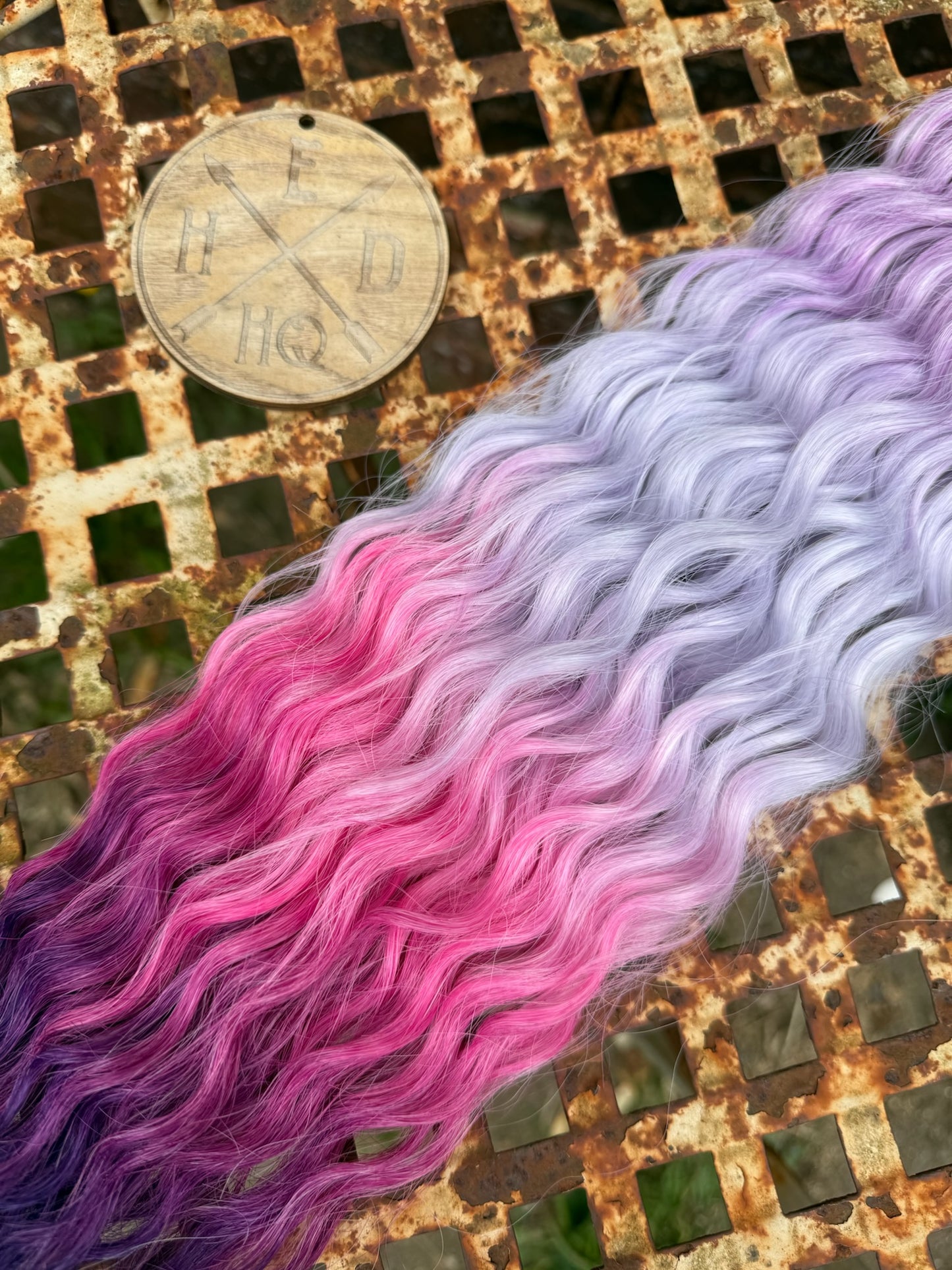 Silver Purple Pink Mix Ombre Ariel Beach Wave 100g