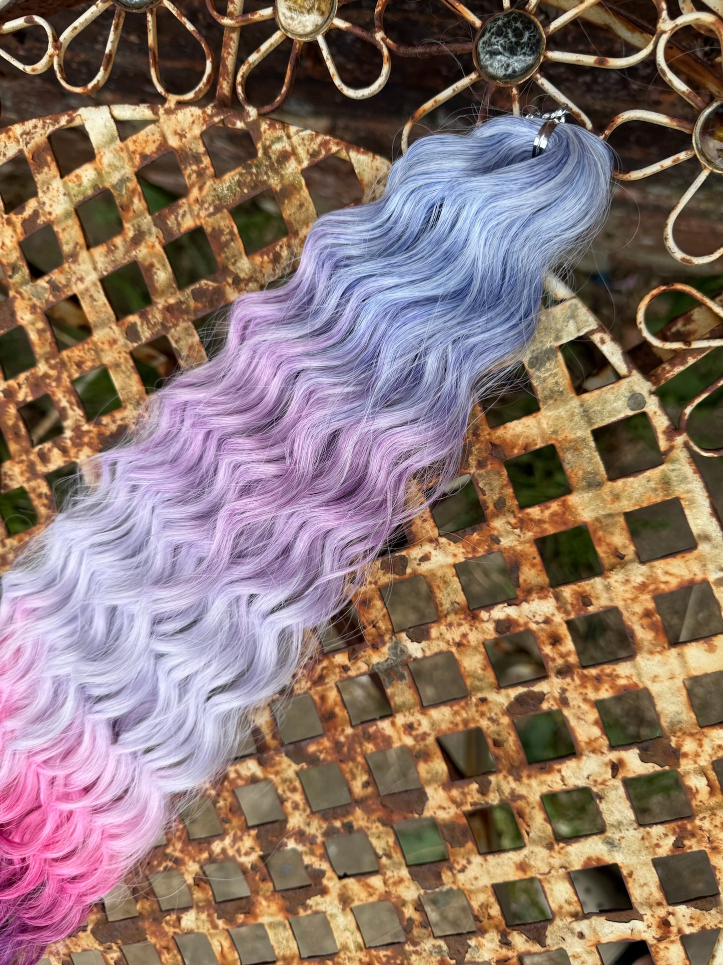 Silver Purple Pink Mix Ombre Ariel Beach Wave 100g