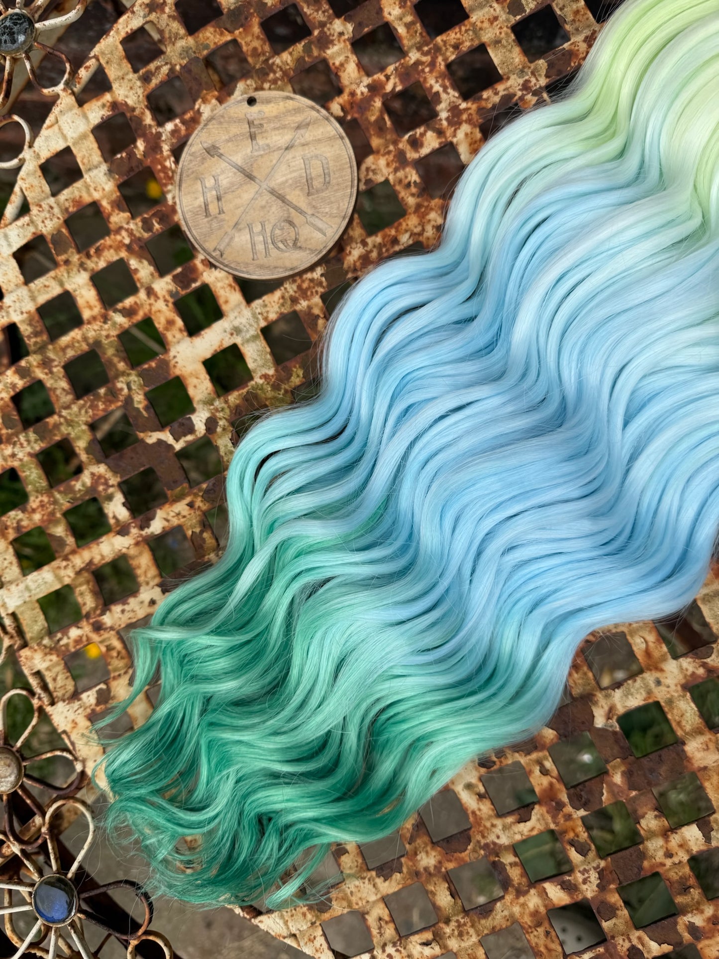 Green Blue Ombre Anna Loose Wave 100g